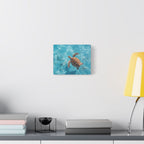 Sea Turtle Ocean Canvas Wall Art Stretched Canvas Wooden Framed for living Room Bedroom and Office