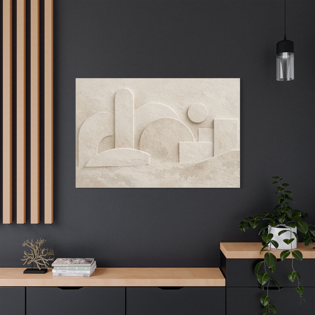 Plaster Relief Stretched Canvas