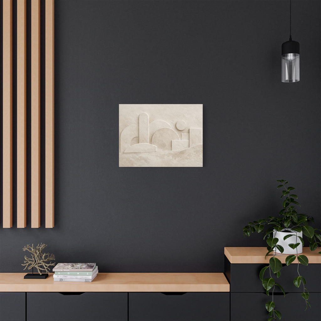 Plaster Relief Stretched Canvas