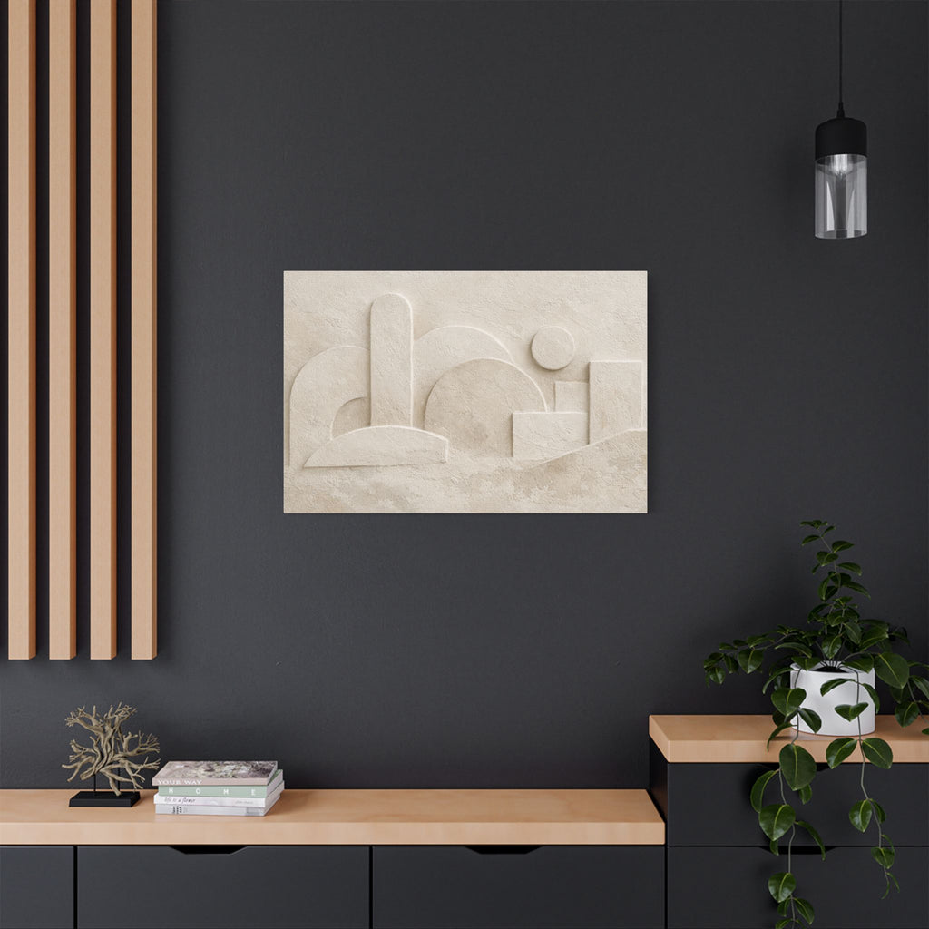 Plaster Relief Stretched Canvas
