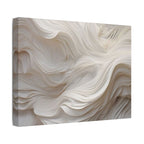 White Abstract Layered Canvas Wall Art Stretched Canvas Wooden Framed for living Room Bedroom and Office