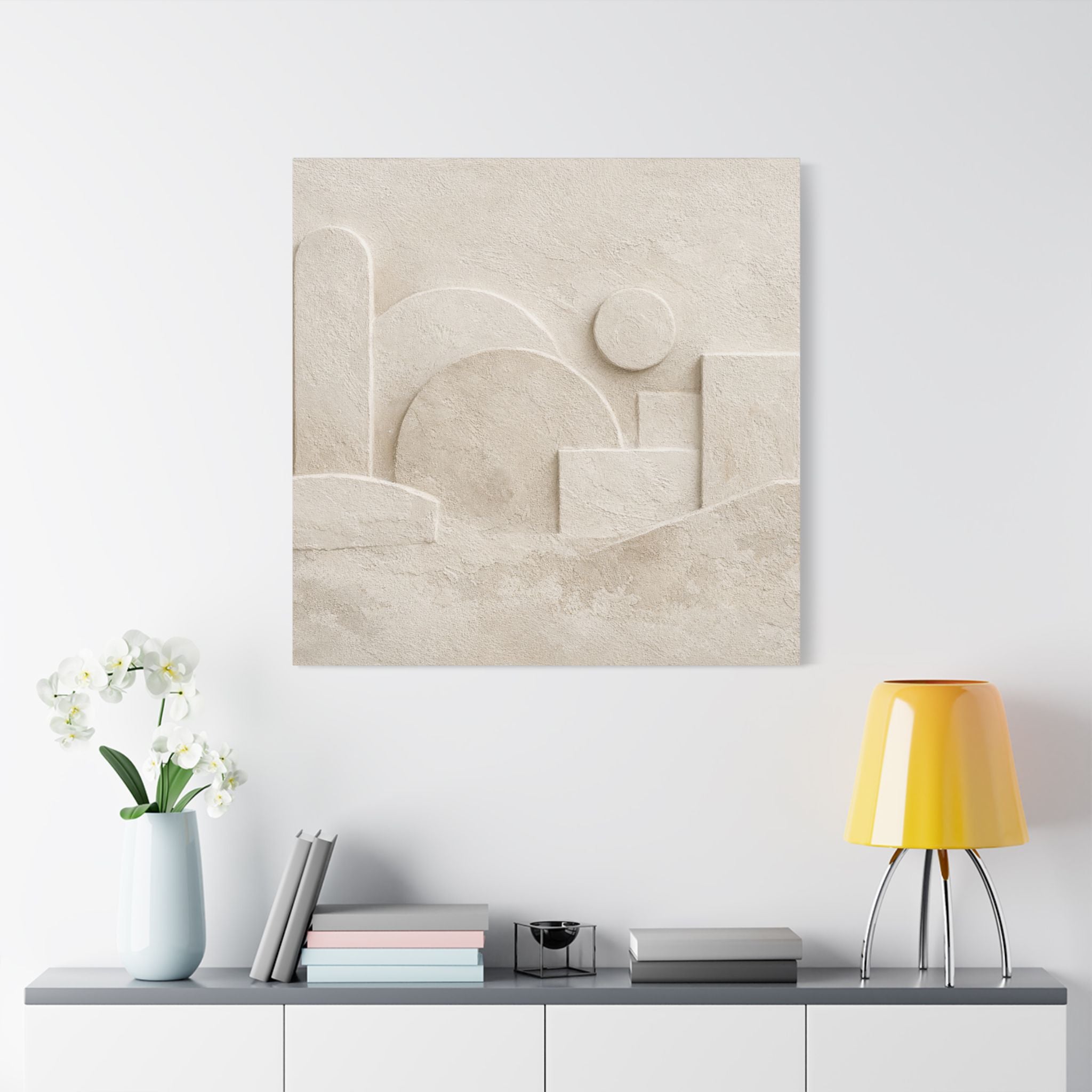 Plaster Relief Stretched Canvas