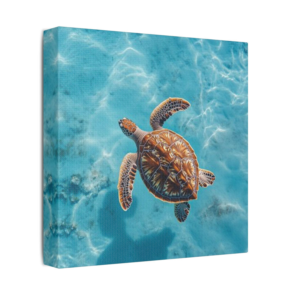 Sea Turtle Ocean Canvas Wall Art Stretched Canvas Wooden Framed for living Room Bedroom and Office