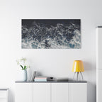 Ocean Waves Aerial View Satin Canvas