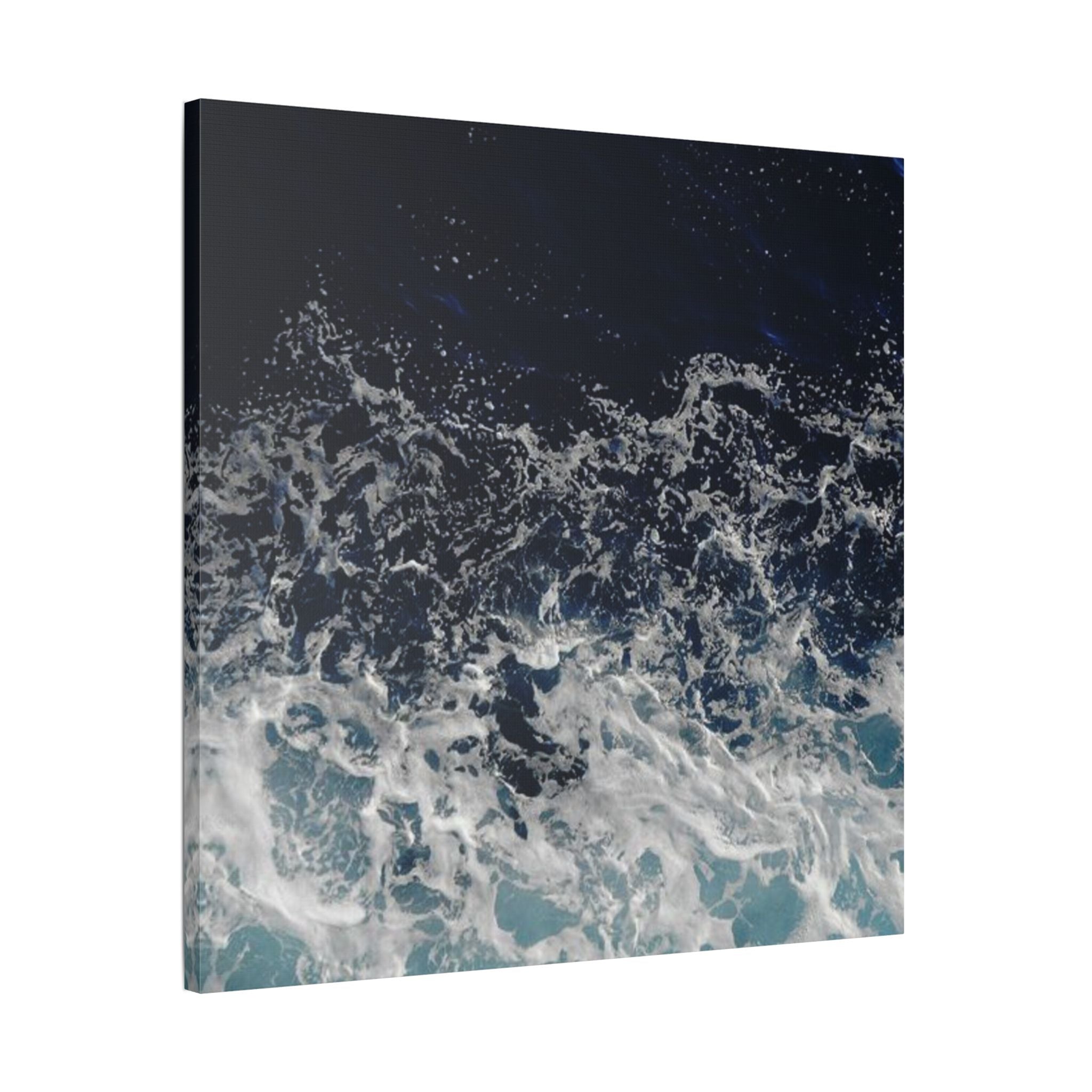 Ocean Waves Aerial View Satin Canvas