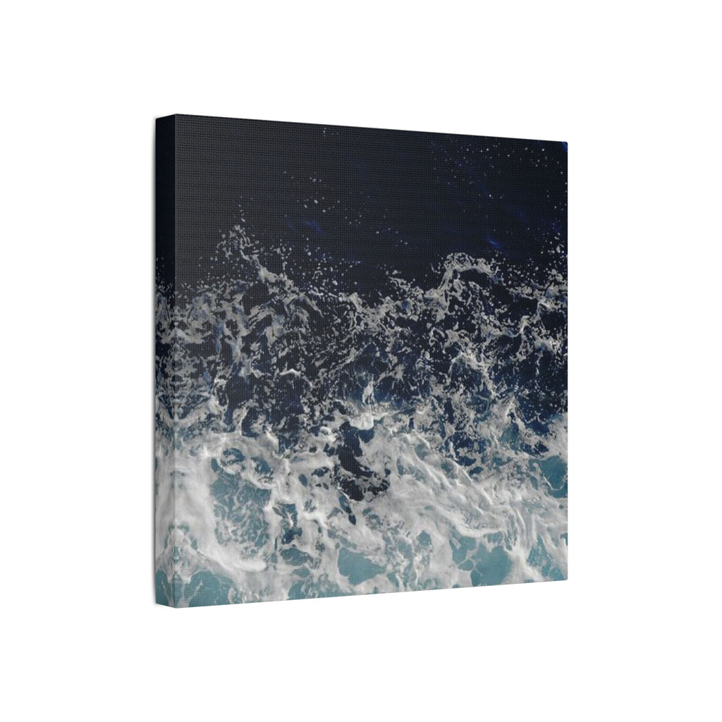 Ocean Waves Aerial View Satin Canvas
