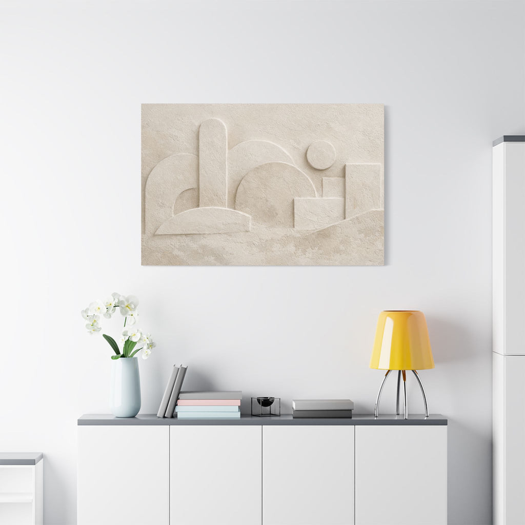 Plaster Relief Stretched Canvas