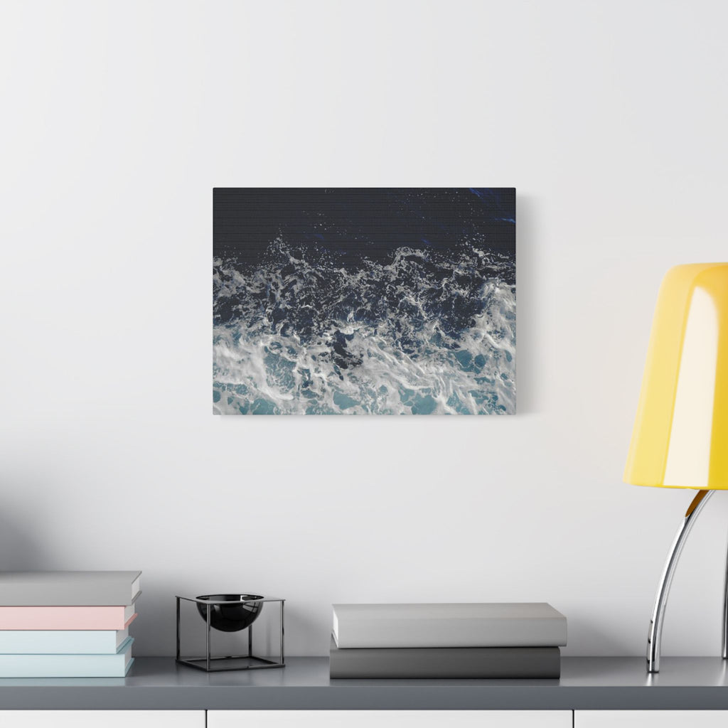 Ocean Waves Aerial View Satin Canvas