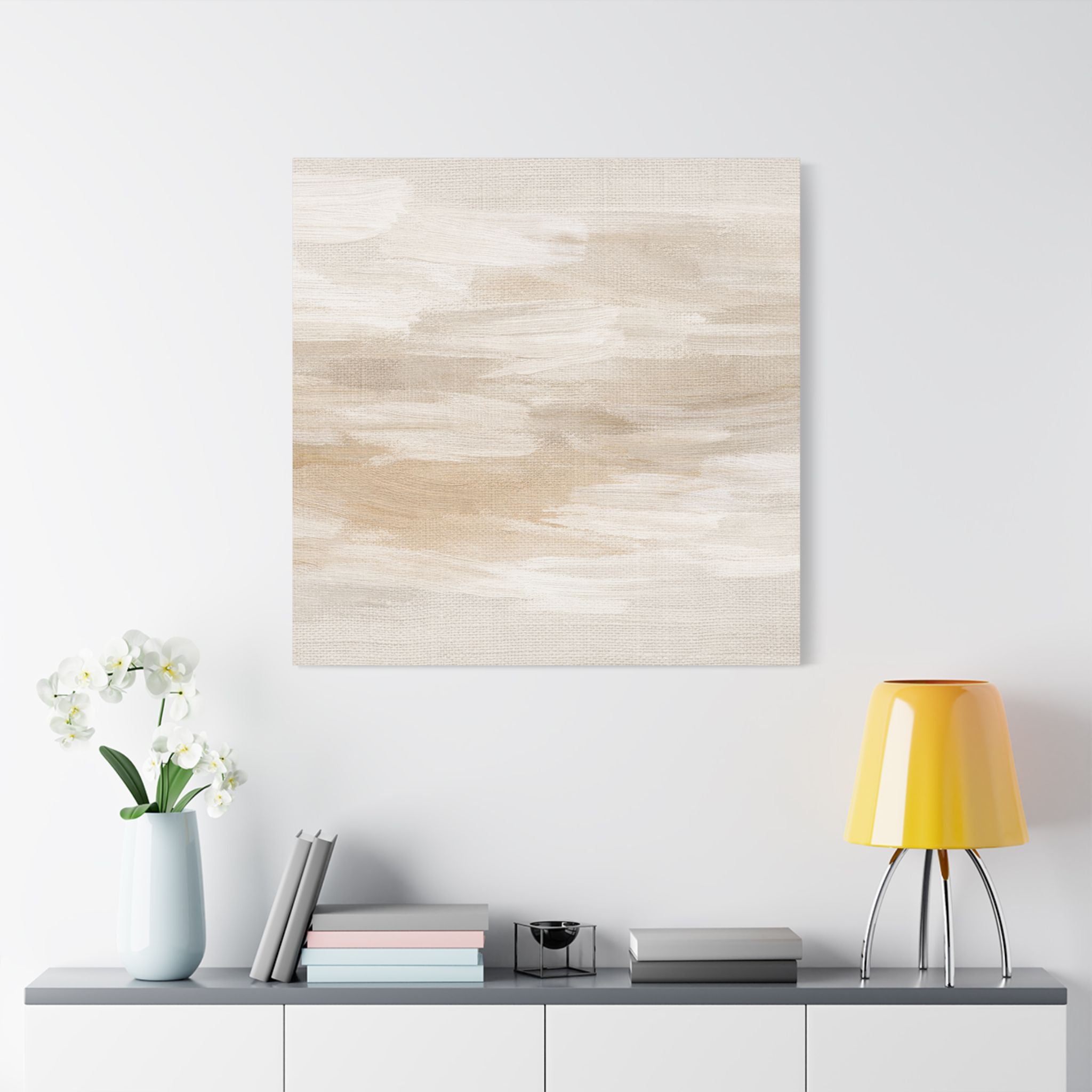 Raw Linen Brushstroke Stretched Canvas