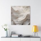 White Abstract Layered Canvas Wall Art Stretched Canvas Wooden Framed for living Room Bedroom and Office