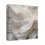 White Abstract Layered Canvas Wall Art Stretched Canvas Wooden Framed for living Room Bedroom and Office