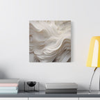 White Abstract Layered Canvas Wall Art Stretched Canvas Wooden Framed for living Room Bedroom and Office