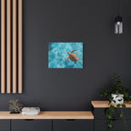 Sea Turtle Ocean Canvas Wall Art Stretched Canvas Wooden Framed for living Room Bedroom and Office