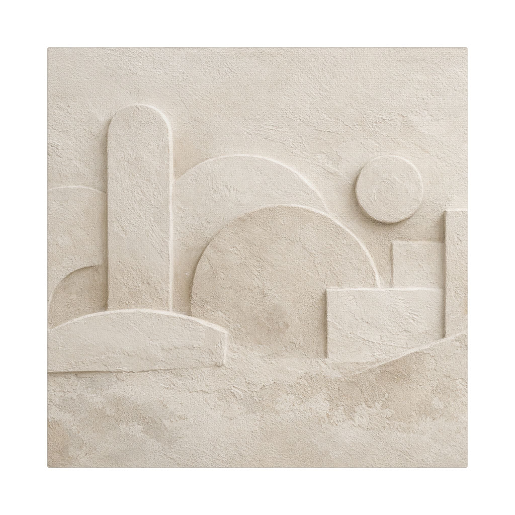Plaster Relief Stretched Canvas