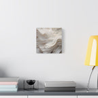 White Abstract Layered Canvas Wall Art Stretched Canvas Wooden Framed for living Room Bedroom and Office