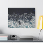 Ocean Waves Aerial View Satin Canvas