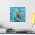 Sea Turtle Ocean Canvas Wall Art Stretched Canvas Wooden Framed for living Room Bedroom and Office
