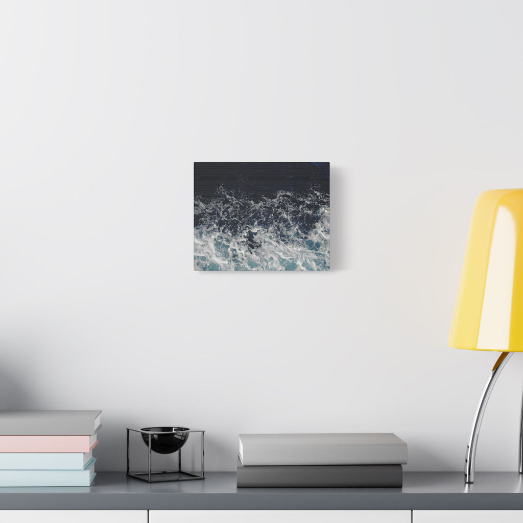 Ocean Waves Aerial View Satin Canvas