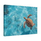 Sea Turtle Ocean Canvas Wall Art Stretched Canvas Wooden Framed for living Room Bedroom and Office