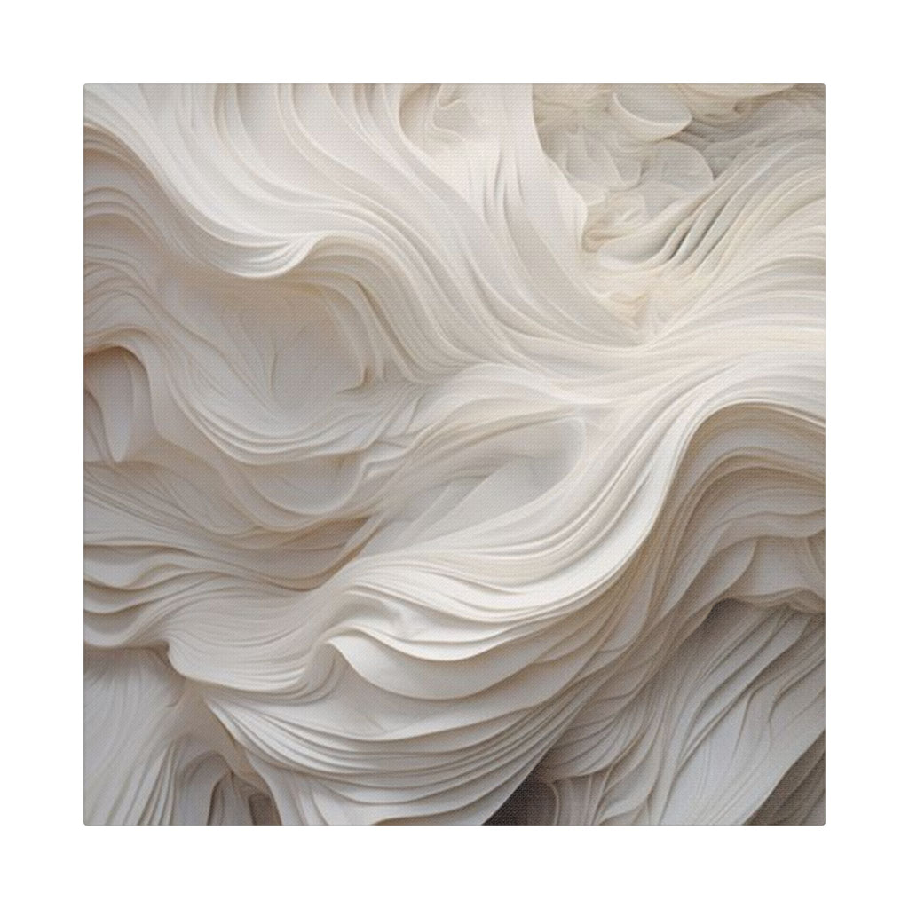 White Abstract Layered Canvas Wall Art Stretched Canvas Wooden Framed for living Room Bedroom and Office