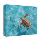 Sea Turtle Ocean Canvas Wall Art Stretched Canvas Wooden Framed for living Room Bedroom and Office