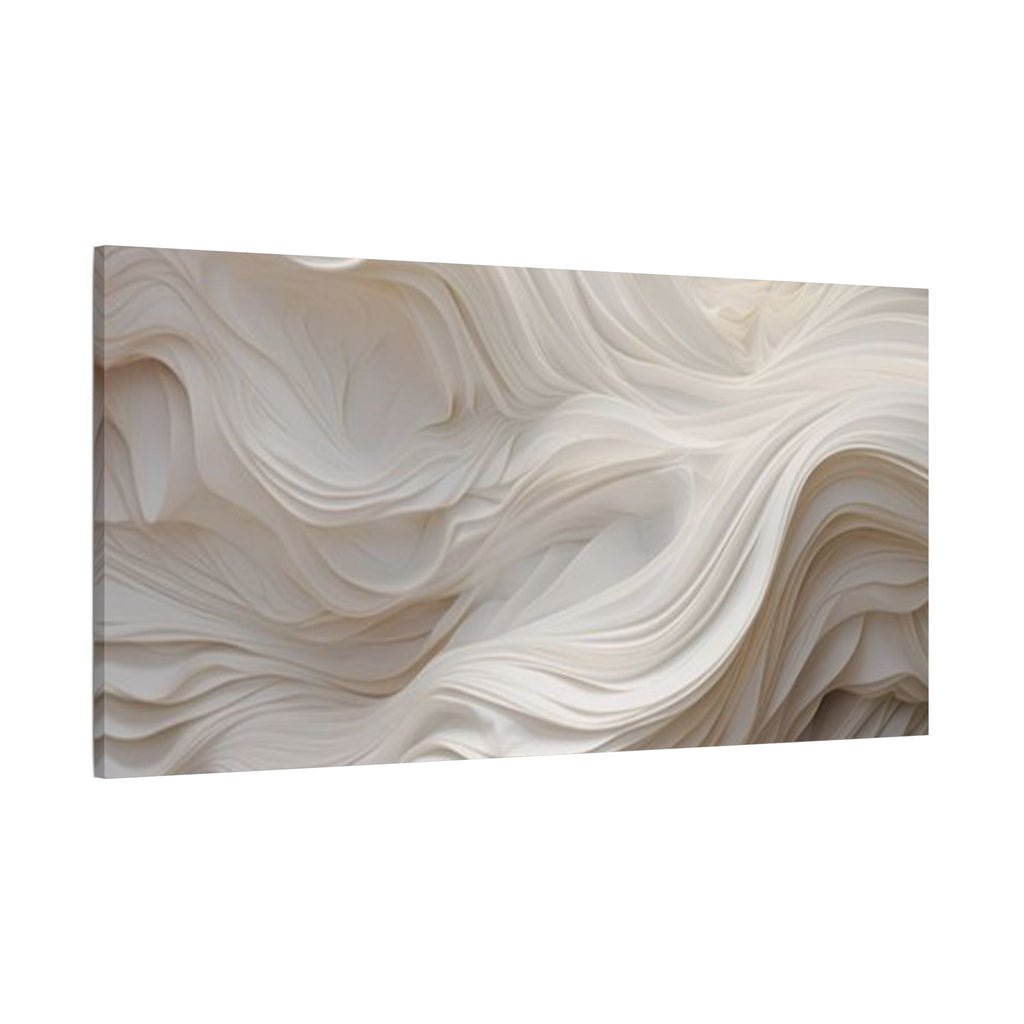 White Abstract Layered Canvas Wall Art Stretched Canvas Wooden Framed for living Room Bedroom and Office