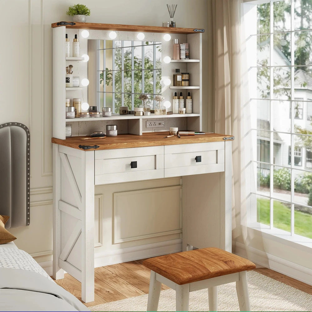 EnHomee Minimalist Small Vanity Desk