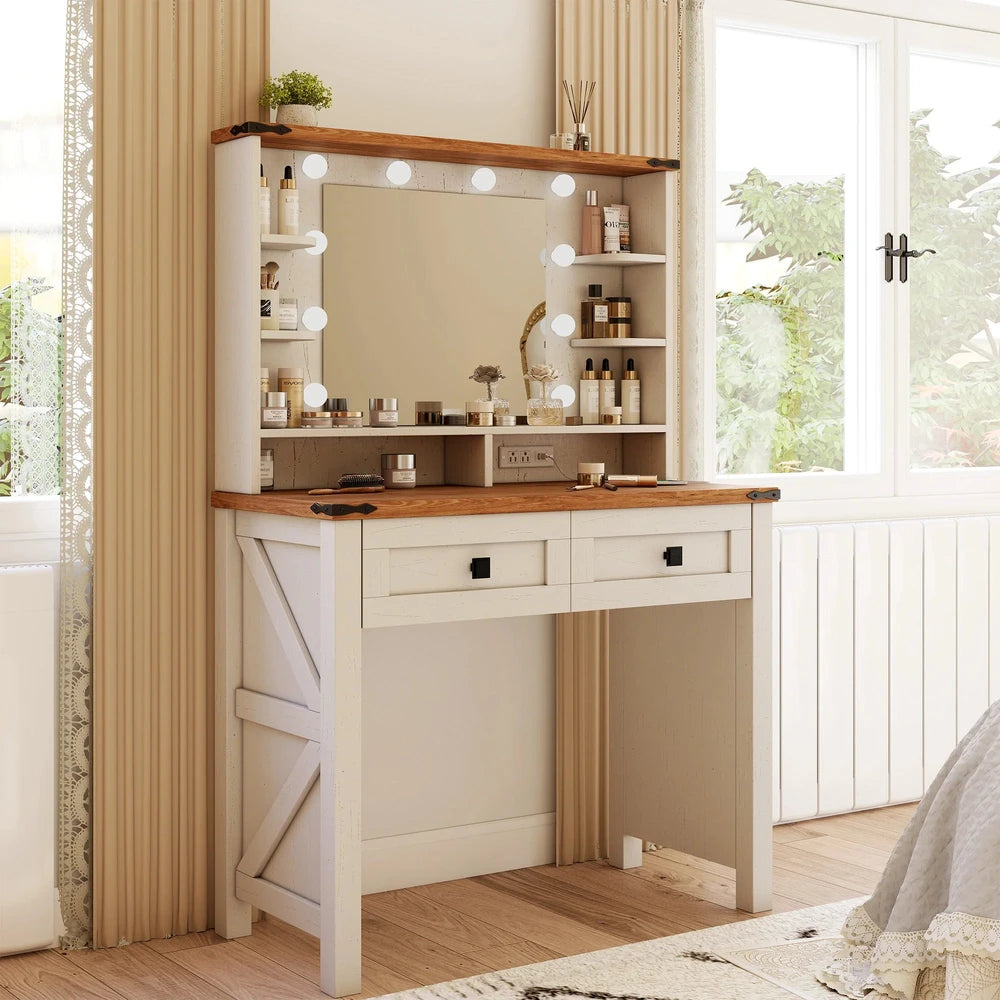 EnHomee Minimalist Small Vanity Desk