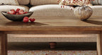 Tribesigns Farmhouse Rectangular Coffee Table, 47.24-Inch Engineered Wood Center Cocktail Tea Table with Sturdy Base