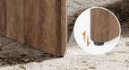 Tribesigns Farmhouse Rectangular Coffee Table, 47.24-Inch Engineered Wood Center Cocktail Tea Table with Sturdy Base