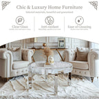 Luxury Silver Round Mirrored Coffee Table Elegant Accent Side Table with Glass Tabletop for Living Room Bedroom