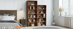 JHK 6 Tier Wooden Shelf Bookcase 63 Inch Tall Floor Standing Open Bookshelf for Living Room and Home Office Personalized Storage