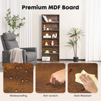 JHK 6 Tier Wooden Shelf Bookcase 63 Inch Tall Floor Standing Open Bookshelf for Living Room and Home Office Personalized Storage