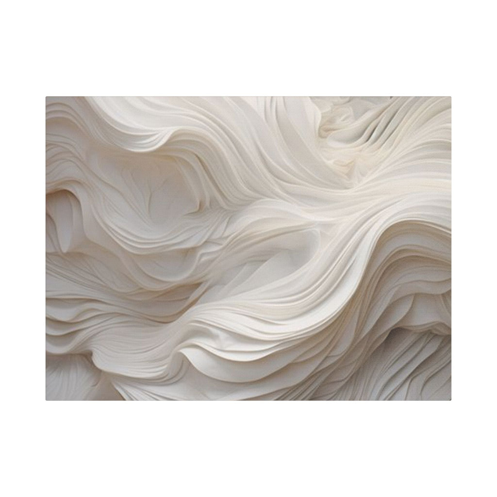 White Abstract Layered Canvas Wall Art Stretched Canvas Wooden Framed for living Room Bedroom and Office