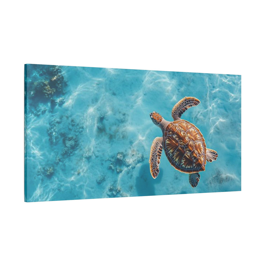 Sea Turtle Ocean Canvas Wall Art Stretched Canvas Wooden Framed for living Room Bedroom and Office