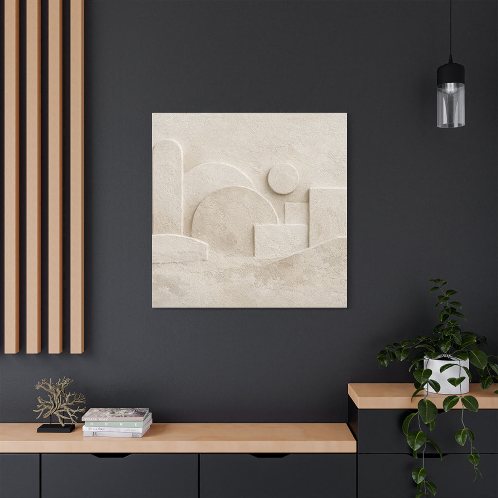 Plaster Relief Stretched Canvas