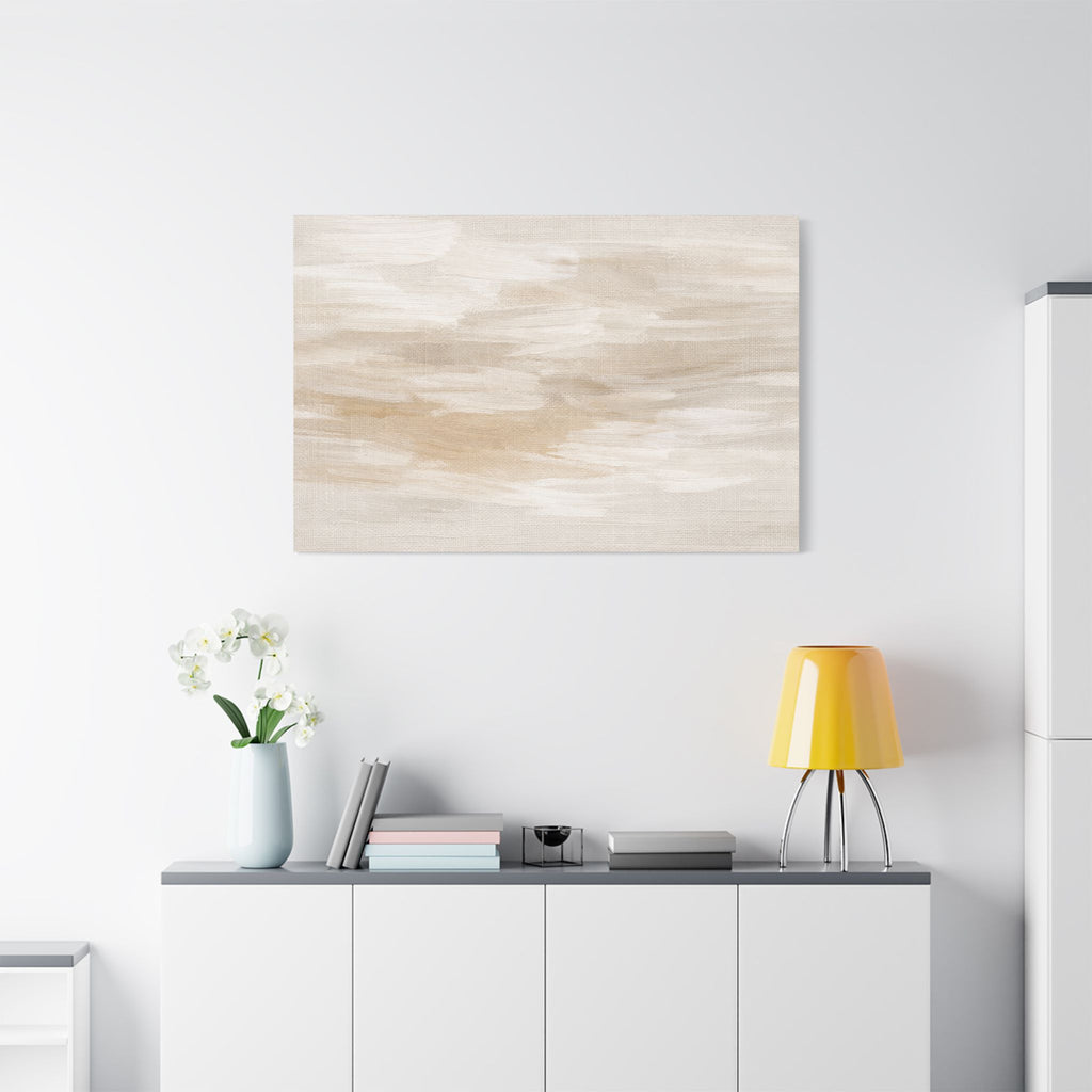 Raw Linen Brushstroke Stretched Canvas