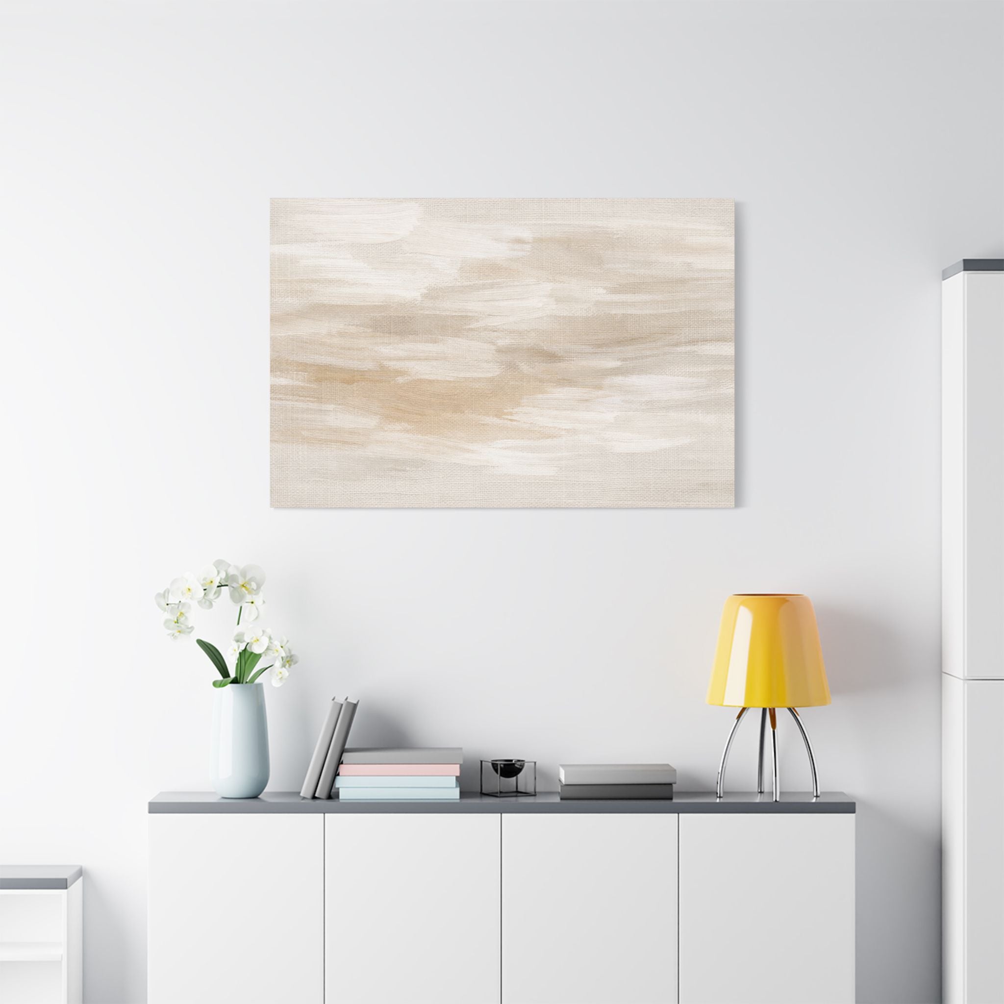 Raw Linen Brushstroke Stretched Canvas