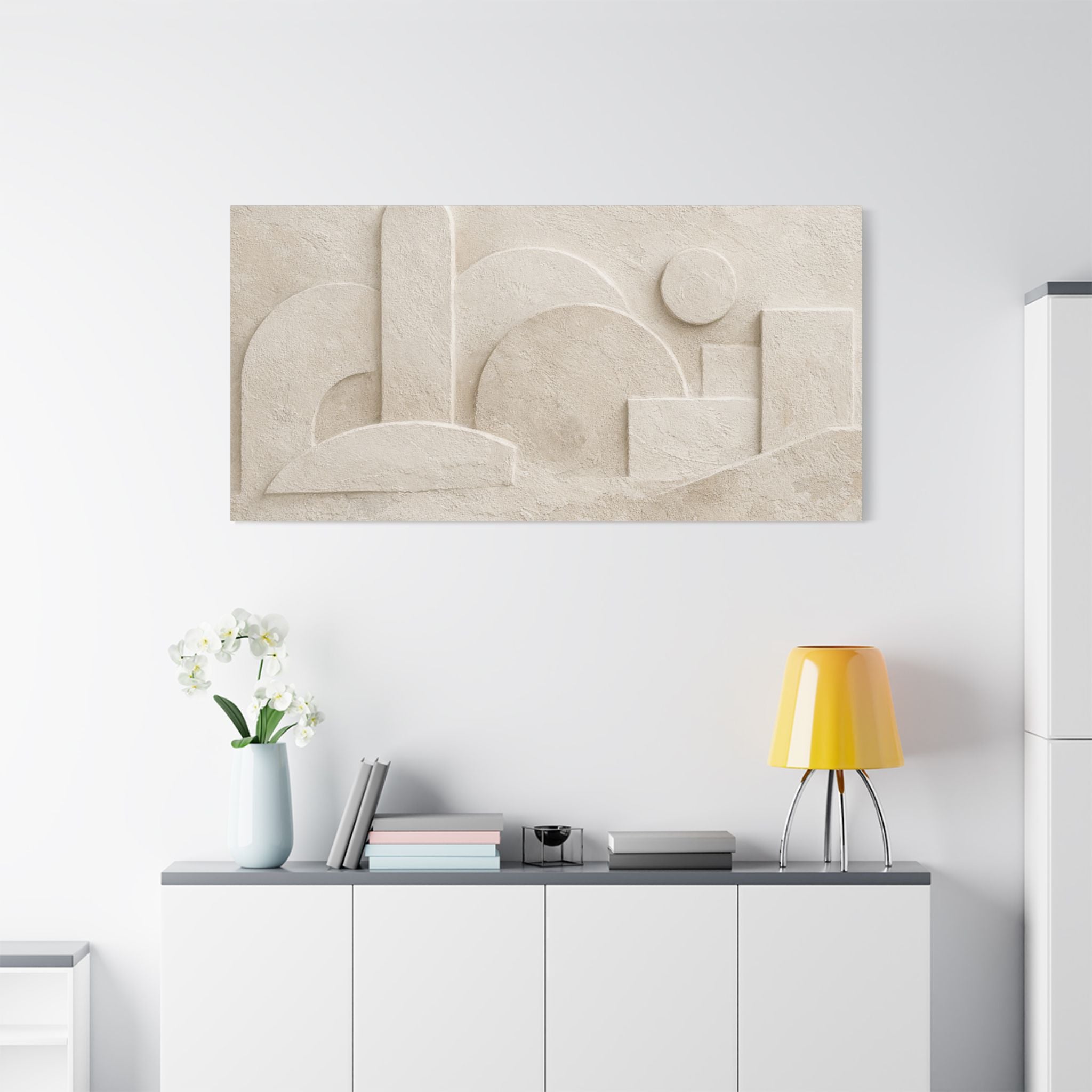 Plaster Relief Stretched Canvas