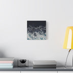 Ocean Waves Aerial View Satin Canvas