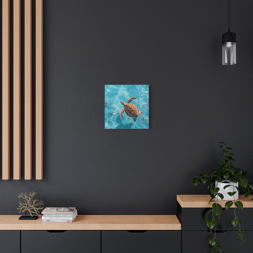 Sea Turtle Ocean Canvas Wall Art Stretched Canvas Wooden Framed for living Room Bedroom and Office