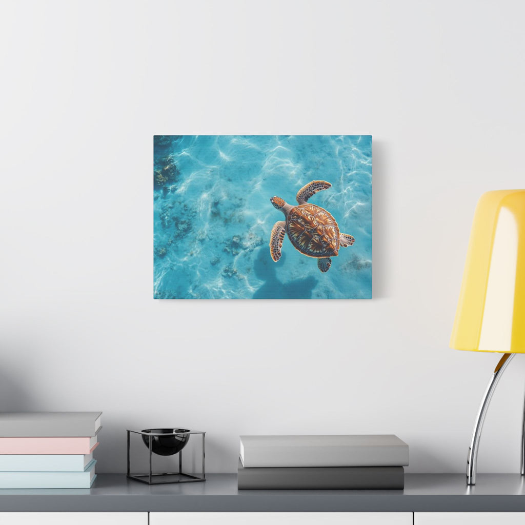 Sea Turtle Ocean Canvas Wall Art Stretched Canvas Wooden Framed for living Room Bedroom and Office