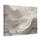 White Abstract Layered Canvas Wall Art Stretched Canvas Wooden Framed for living Room Bedroom and Office