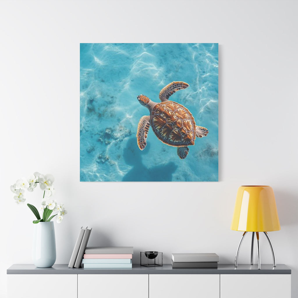 Sea Turtle Ocean Canvas Wall Art Stretched Canvas Wooden Framed for living Room Bedroom and Office