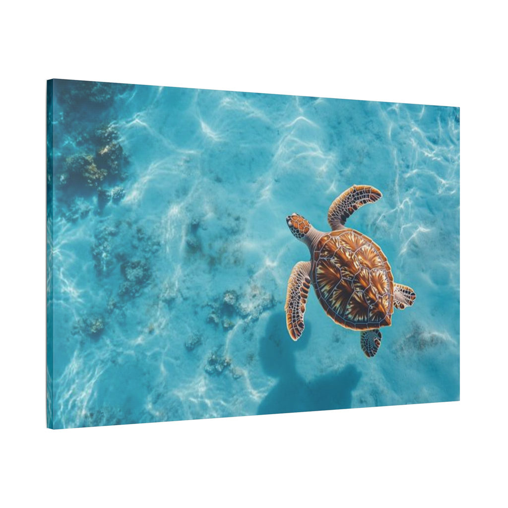 Sea Turtle Ocean Canvas Wall Art Stretched Canvas Wooden Framed for living Room Bedroom and Office