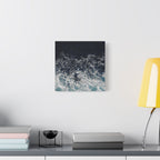 Ocean Waves Aerial View Satin Canvas