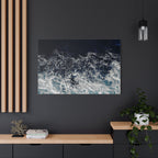 Ocean Waves Aerial View Satin Canvas