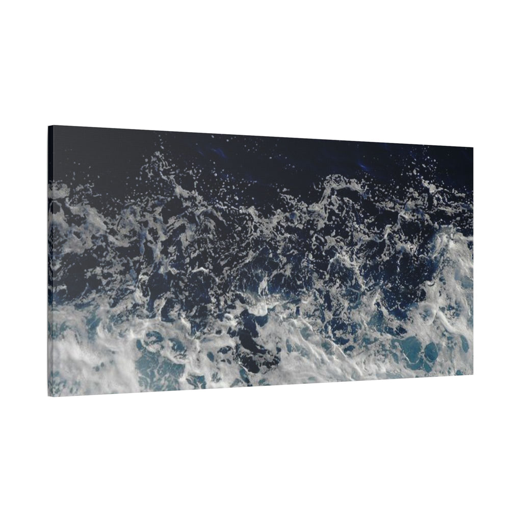 Ocean Waves Aerial View Satin Canvas