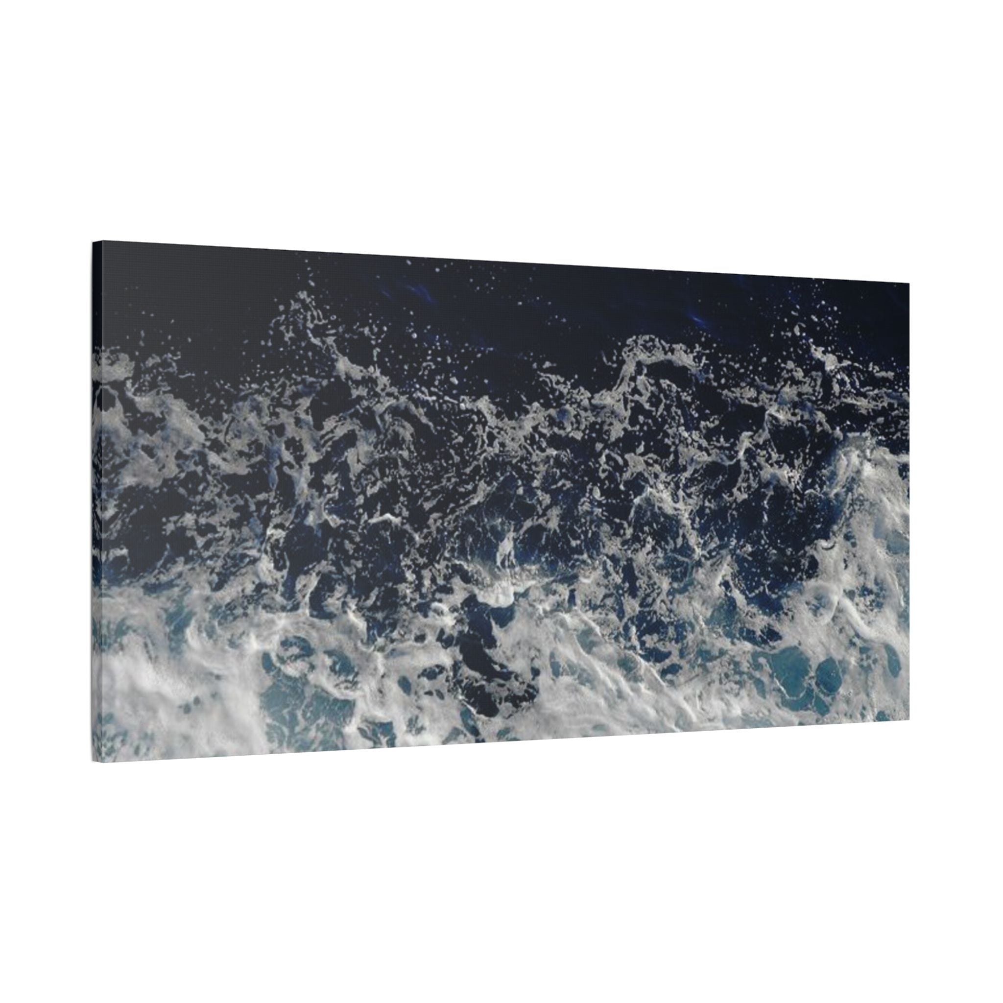 Ocean Waves Aerial View Satin Canvas