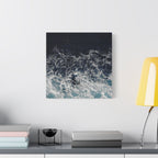 Ocean Waves Aerial View Satin Canvas